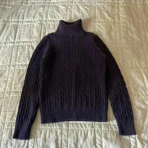 Y2k cable knitwear sweater St Johns Bay women’s medium plum purple cozy fall